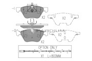 P1-1027 Sada brzdových platničiek kotúčovej brzdy ASHUKI by Palidium