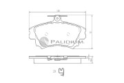 P1-1078 Sada brzdových platničiek kotúčovej brzdy ASHUKI by Palidium