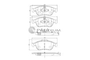 P1-1115 Sada brzdových platničiek kotúčovej brzdy ASHUKI by Palidium