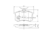 P1-1172 Sada brzdových platničiek kotúčovej brzdy ASHUKI by Palidium