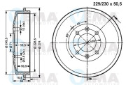 801095 Brzdový bubon VEMA