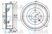 801389 Brzdový bubon VEMA