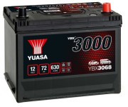 YBX3068 YUASA Startovací baterie 12V / 72Ah / 630A - pravá (YBX3000) | YBX3068 YUASA