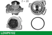 LDWP0102 Vodné čerpadlo, chladenie motora LUCAS