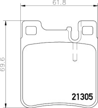 8DB 355 007-581 Sada brzdových platničiek kotúčovej brzdy HELLA PAGID