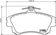 8DB 355 006-711 Sada brzdových platničiek kotúčovej brzdy HELLA PAGID