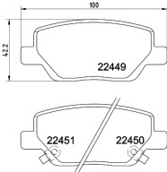 8DB 355 025-861 Sada brzdových platničiek kotúčovej brzdy HELLA PAGID