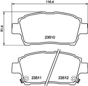 8DB 355 017-081 Sada brzdových platničiek kotúčovej brzdy HELLA PAGID