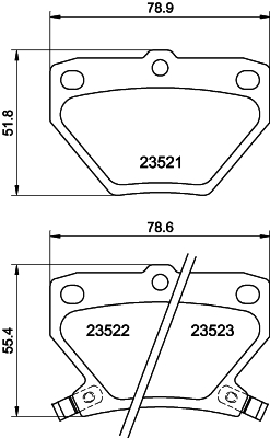 8DB 355 017-221 Sada brzdových platničiek kotúčovej brzdy HELLA PAGID