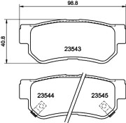 8DB 355 009-971 Sada brzdových platničiek kotúčovej brzdy HELLA PAGID