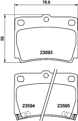 8DB 355 009-501 Sada brzdových platničiek kotúčovej brzdy HELLA PAGID