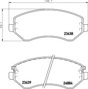 8DB 355 010-051 Sada brzdových platničiek kotúčovej brzdy HELLA PAGID