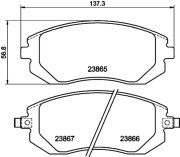 8DB 355 010-211 Sada brzdových platničiek kotúčovej brzdy HELLA PAGID