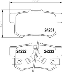8DB 355 012-061 Sada brzdových platničiek kotúčovej brzdy HELLA PAGID