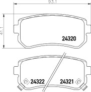 8DB 355 006-961 Sada brzdových platničiek kotúčovej brzdy HELLA PAGID