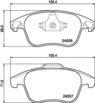 8DB 355 015-561 Sada brzdových platničiek kotúčovej brzdy HELLA PAGID