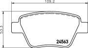 8DB 355 014-021 Sada brzdových platničiek kotúčovej brzdy HELLA PAGID