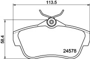 8DB 355 013-421 Sada brzdových platničiek kotúčovej brzdy HELLA PAGID