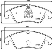 8DB 355 013-751 Sada brzdových platničiek kotúčovej brzdy HELLA PAGID