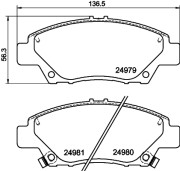 8DB 355 015-001 Sada brzdových platničiek kotúčovej brzdy HELLA PAGID