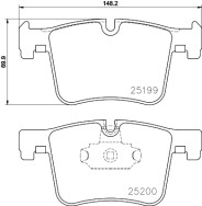 8DB 355 015-781 Sada brzdových platničiek kotúčovej brzdy HELLA PAGID