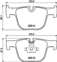 8DB 355 019-781 Sada brzdových platničiek kotúčovej brzdy HELLA PAGID