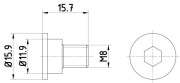 8DZ 355 209-031 Skrutka brzdového kotúča HELLA PAGID