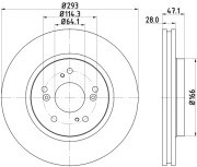 8DD 355 115-941 Brzdový kotúč PRO HELLA PAGID