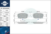 RT 2PD21010 Sada brzdových platničiek kotúčovej brzdy ROTINGER