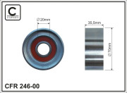 246-00 Vratná/vodiaca kladka rebrovaného klinového remeňa CAFFARO