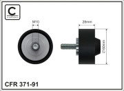 371-91 Vratná/vodiaca kladka rebrovaného klinového remeňa CAFFARO