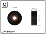 500107 Vratná/vodiaca kladka rebrovaného klinového remeňa CAFFARO