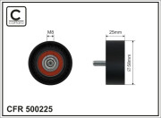 500225 Vratná/vodiaca kladka rebrovaného klinového remeňa CAFFARO