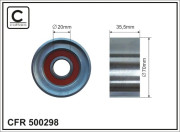 500298 Vratná/vodiaca kladka rebrovaného klinového remeňa CAFFARO