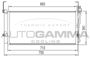 104097 Kondenzátor klimatizácie AUTOGAMMA