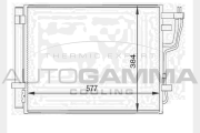 104455 Kondenzátor klimatizácie AUTOGAMMA