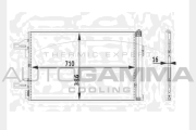 104480 Kondenzátor klimatizácie AUTOGAMMA