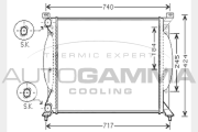 104600 Chladič motora AUTOGAMMA