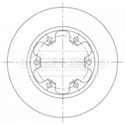 BBD5386 Brzdový kotúč BORG & BECK