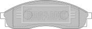 BBP1151 Sada brzdových platničiek kotúčovej brzdy BORG & BECK