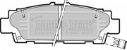 BBP1350 Sada brzdových platničiek kotúčovej brzdy BORG & BECK