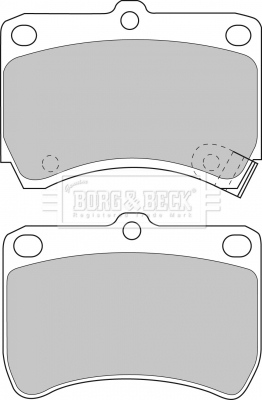 BBP1553 Sada brzdových platničiek kotúčovej brzdy BORG & BECK