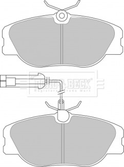 BBP1567 Sada brzdových platničiek kotúčovej brzdy BORG & BECK