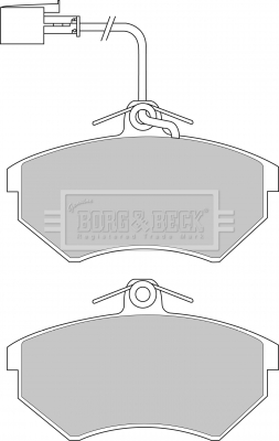BBP1690 Sada brzdových platničiek kotúčovej brzdy BORG & BECK