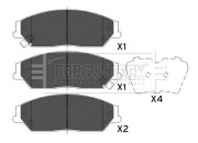 BBP2493 Sada brzdových platničiek kotúčovej brzdy BORG & BECK