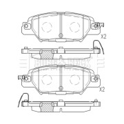 BBP2598 Sada brzdových platničiek kotúčovej brzdy BORG & BECK