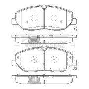 BBP2625 Sada brzdových platničiek kotúčovej brzdy BORG & BECK