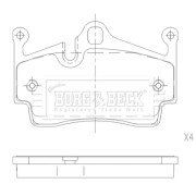 BBP2666 Sada brzdových platničiek kotúčovej brzdy BORG & BECK