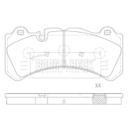 BBP2840 Sada brzdových platničiek kotúčovej brzdy BORG & BECK