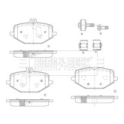 BBP2874 Sada brzdových platničiek kotúčovej brzdy BORG & BECK